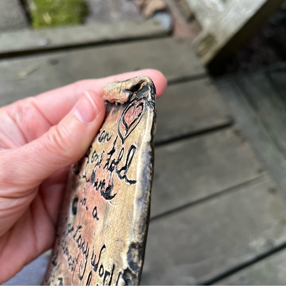 Handmade Ceramic Wallhanging Of Tree Doorway With Words Dream - Picture 9 of 10